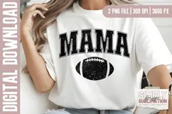 Football Mama Distressed Football Design Duo |Sublimation Product Image 3