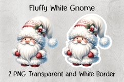 Fluffy White Gnome PNG Product Image 1