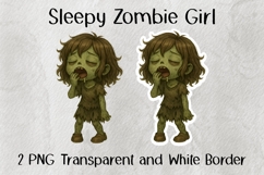 Sleepy Zombie Girl PNG Product Image 1