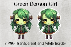 Green Demon Girl PNG Product Image 1