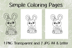 Happy Rabbit PNG JPG Coloring Pages Product Image 1