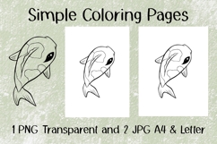 Cute Carp PNG JPG Coloring Pages Product Image 1