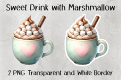Sweet Drink with Marshmallow PNG Product Image 1