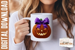 Realistic Crocheted Jack-O-Lantern, Halloween Pumpkin Product Image 3