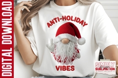 Anti Holiday Gnome, Realistic Yarn Design, Png Product Image 3
