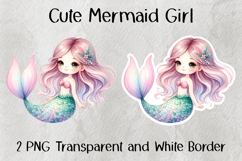 Cute Mermaid Girl PNG Product Image 1