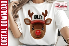 Rudolph the Red Nose Reindeer Realistic Yarn Design, Png Product Image 4