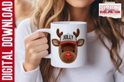Rudolph the Red Nose Reindeer Realistic Yarn Design, Png Product Image 2
