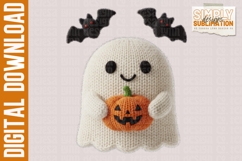 Realistic Knitted Ghost, Halloween Sublimation Design | Png Product Image 2
