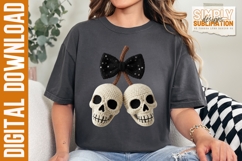 Realistic Crocheted Skull Cherries, Halloween Sublimation Product Image 4