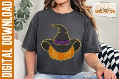 Realistic Embroidered Pumpkin Witch Patch, Halloween, Png Product Image 2