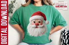 Faux Knitted Santa Claus Png, Realistic Yarn, Christmas Product Image 2