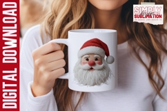 Faux Knitted Santa Claus Png, Realistic Yarn, Christmas Product Image 4