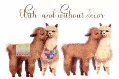 Llama Clipart, Cute Llamas, Alpaca Clipart, Cacti PNG Product Image 3