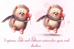 Cute watercolor Hedgehog PNG Clipart Product Image 4