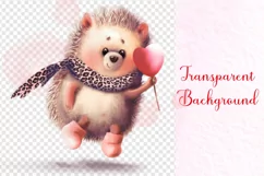 Cute watercolor Hedgehog PNG Clipart Product Image 2