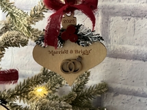 Engaged - Married &amp; Bright Bauble - Laser Cut File Product Image 3
