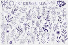 130 Botanical Stamps For Procreate Product Image 8