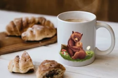 Cute Bears Clipart, Forest Baby Bears png Product Image 4