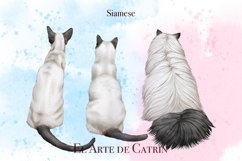 Cats 8 Breeds lipart Set, Cats Back View Product Image 9