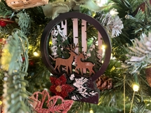 Forest Snow Globe Ornament- Laser Cut File Product Image 3