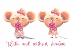 Cute Mouse with lollipop PNG, Cute Little Animals Product Image 4