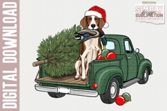 Christmas Hunting Bird Dog in Truck PNG, Sublimation, Dtf Product Image 3