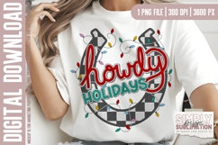 Howdy Holidays |Western Christmas| Sublimation Design Product Image 1