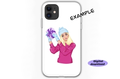 Christmas girls cliparts, Christmas gift png, New Year png Product Image 8