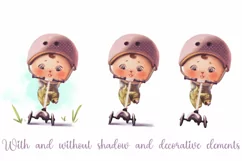 Cute Mouse on Scooter PNG, Mouse racer Clipart Product Image 4