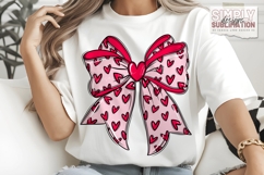 Valentine Bow Sublimation Png, DTF Product Image 3