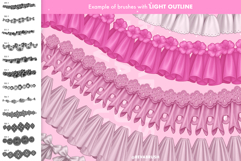 120 Procreate Ruffle Lace Embroidery dynamic brushes Product Image 2