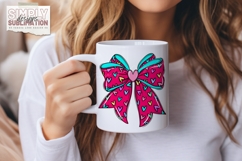 Valentine Bow Sublimation Png, DTF Product Image 2