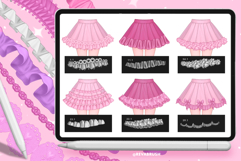 120 Procreate Ruffle Lace Embroidery dynamic brushes Product Image 5