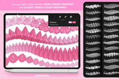 120 Procreate Ruffle Lace Embroidery dynamic brushes Product Image 6