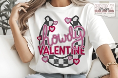 Howdy Valentine, Western Sublimation Png, DTF Product Image 2