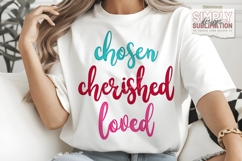 Chosen, Cherished, Loved, Valentine Sublimation Png, DTF Product Image 2
