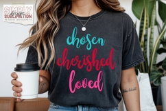 Chosen, Cherished, Loved, Valentine Sublimation Png, DTF Product Image 4