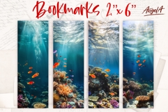 Bookmark sublimation designs, underwater ocean life, coral Product Image 1