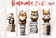 Owl bookmark, Printable kids bookmark sublimation Product Image 1