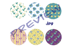 Bright cute funny Heart patterns, Happy Valentine’s day Product Image 3