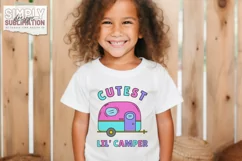 Cutest Lil Camper | Girls Camping Png | Pink Camper Product Image 2