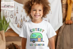 Cutest Lil Camper | Boys Camping Png | Blue & Green Camper Product Image 4