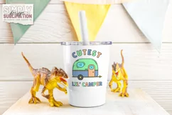 Cutest Lil Camper | Boys Camping Png | Blue & Green Camper Product Image 3