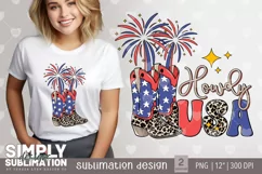 Howdy USA | Fourth of July | America Boots | Sublimation Product Image 1