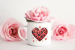 Leopard juicy hearts Sublimation PNG. Valentine's day design Product Image 2