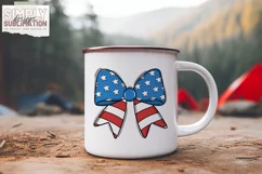 Red, White, & Blue Bow |America| USA |Sublimation | Png Product Image 2