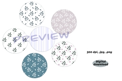 Floral pattern, Simple flower and leaf seamless pattern Product Image 3