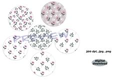 Floral pattern, Simple flower and leaf seamless pattern Product Image 4