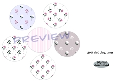 Floral pattern, Simple flower and leaf seamless pattern Product Image 5